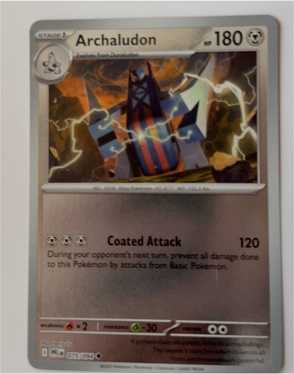 2025 Pokemon ME02: Phantasmal Flames #075 Archaludon — front