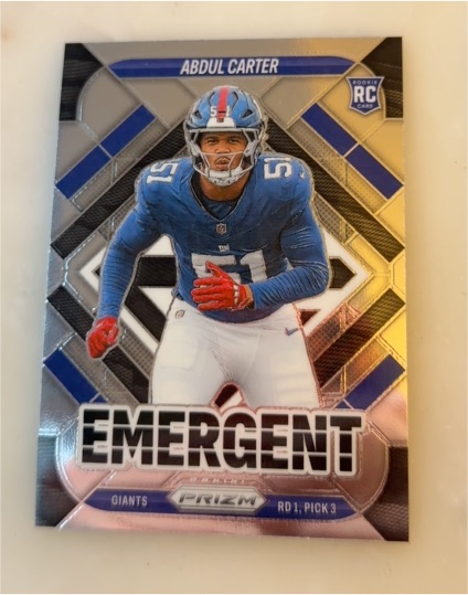 2025 Panini Prizm #7 Abdul Carter Emergent Rookie Insert — front