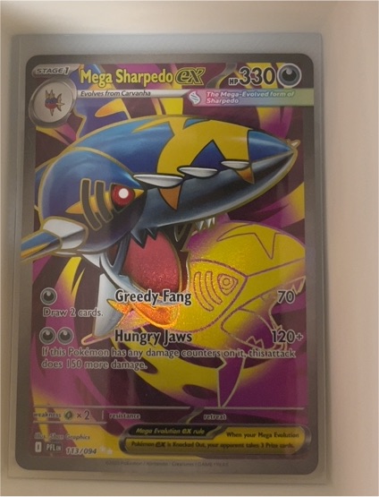 2025 Pokémon TCG Phantasmal Flames #113 Mega Sharpedo ex — front