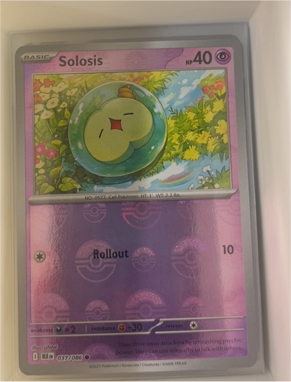 2025 Pokemon Scarlet & Violet Black Bolt #037 Solosis — front