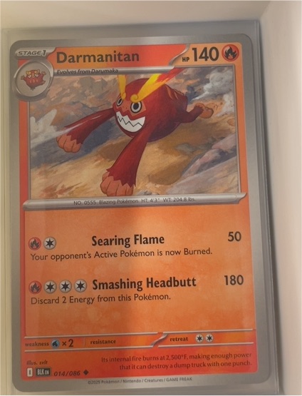 2023 Pokémon Scarlet & Violet Black Bolt #014 Darmanitan — front
