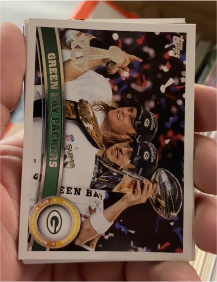 2011 Topps #247 Aaron Rodgers, Clay Matthews Green Bay Packers — front