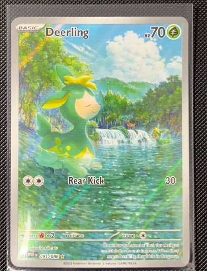 2025 Pokémon TCG SV11W #091 Deerling White Flare Illustration Rare — front