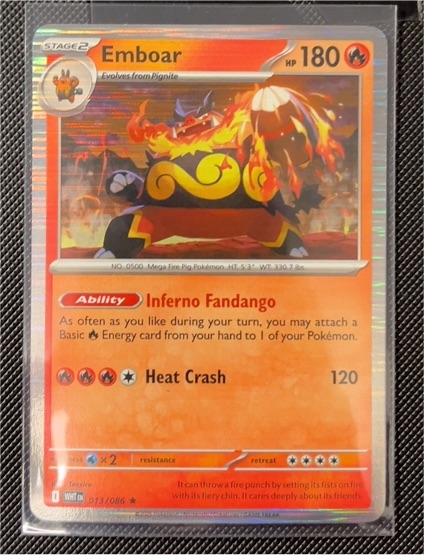 2021 Pokemon TCG SV: White Flare #013 Emboar — front