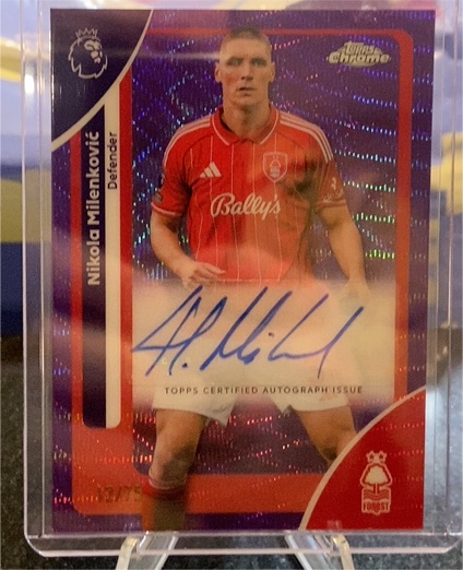 2026 Topps Chrome Premier League #CA-NM Nikola Milenkovic — front
