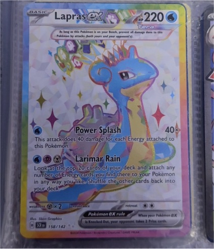 2024 Pokémon TCG SV07: Stellar Crown #158/142 Lapras ex — front