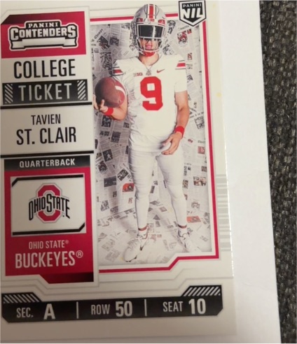 2025 Panini NIL Contenders College Ticket #5 Tavien St. Clair — front