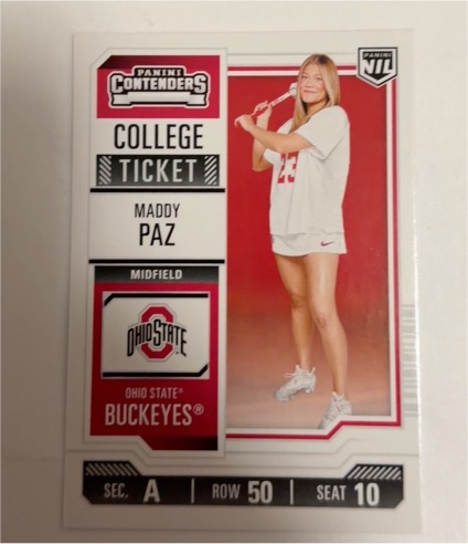 2025 Panini Contenders College Ticket #30 Maddy Paz — front