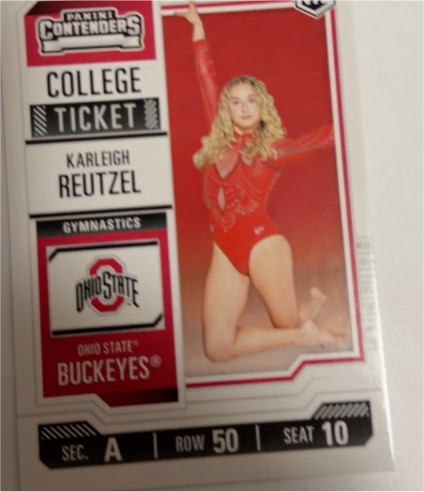 2025 Panini Contenders College Ticket #28 Karleigh Reutzel — front