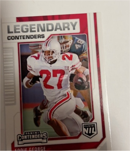 2025 Panini NIL Ohio State Contenders #44 Eddie George Legendary Contenders — front