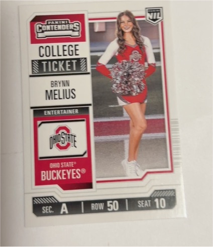2025 Panini Contenders College Ticket #22 Brynn Melius — front