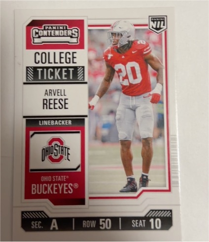 2024 Panini Contenders College Ticket Arvell Reese — front