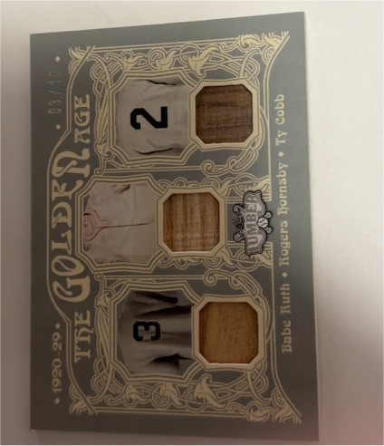 2008 Topps Triple Threads #/36 Babe Ruth Ty Cobb Honus Wagner — front