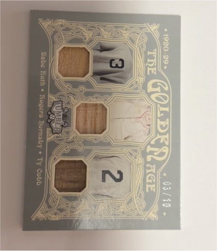 2025 Leaf Lumber The Golden Age 1920-29 Babe Ruth Rogers Hornsby Ty Cobb #03/10 — front