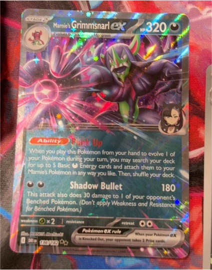 2022 Pokémon Scarlet & Violet Destined Rivals #136 Marnie's Grimmsnarl ex — front