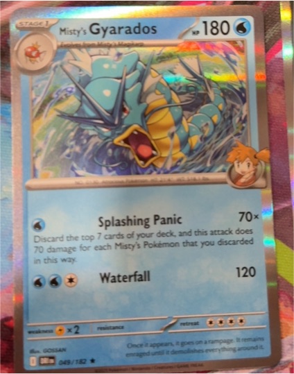 2022 Pokémon TCG SV10: Destined Rivals #049 Misty's Gyarados — front