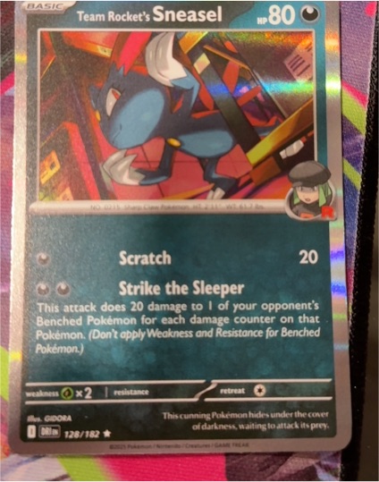 2023 Pokemon Sv10: Destined Rivals #128 Team Rocket's Sneasel — front
