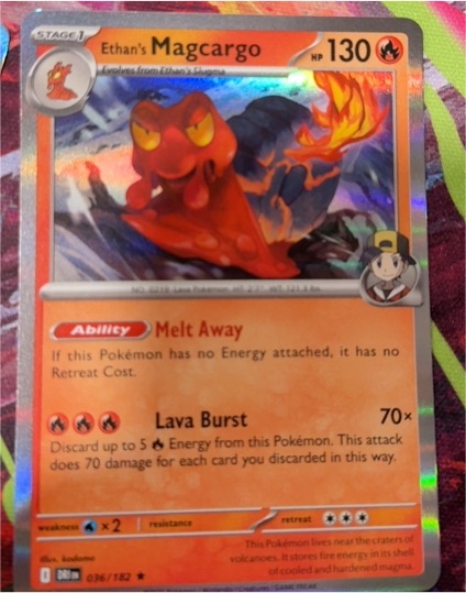 2026 Pokémon Destined Rivals #036 Ethan's Magcargo — front
