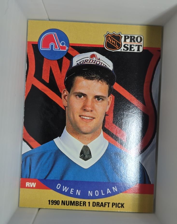 1990 Pro Set #401 Owen Nolan — front