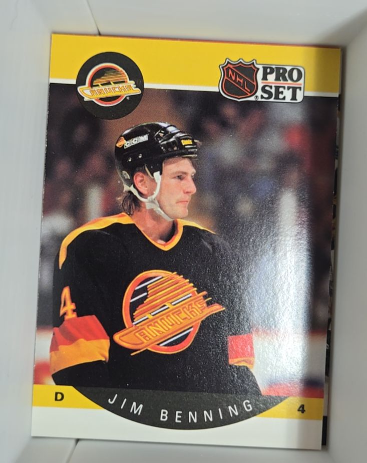 1990-91 Pro Set #292 Jim Benning — front