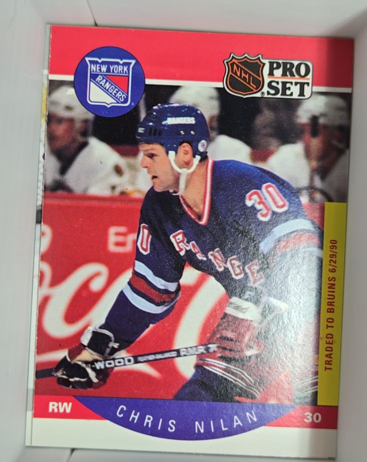 1990-91 Pro Set #205 Chris Nilan — front