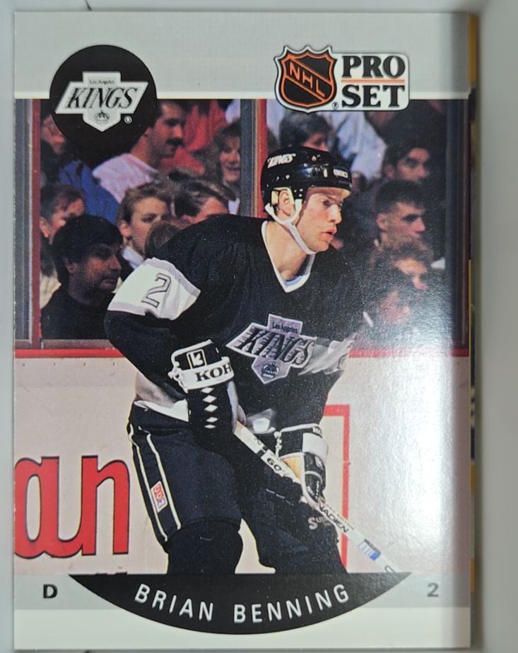 1990 Pro Set #114 Brian Benning — front