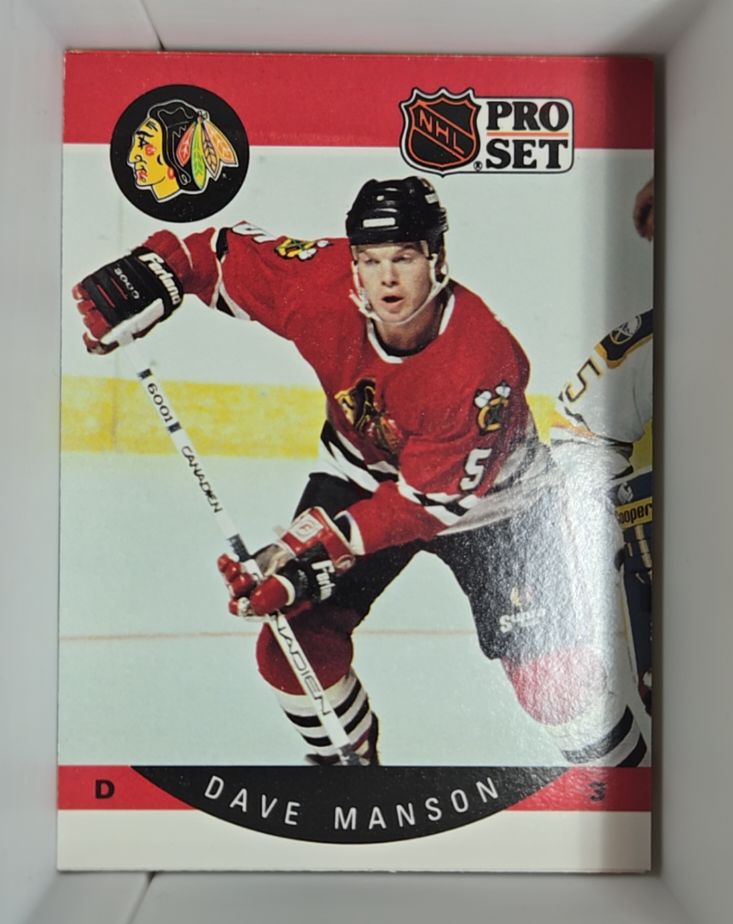 1990-91 Pro Set #54 Dave Manson — front