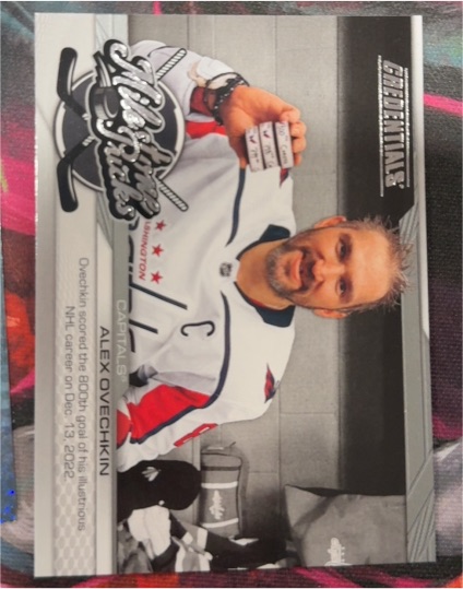 2024-25 Upper Deck Credentials Milestone Pucks #MP-AO Alex Ovechkin — front