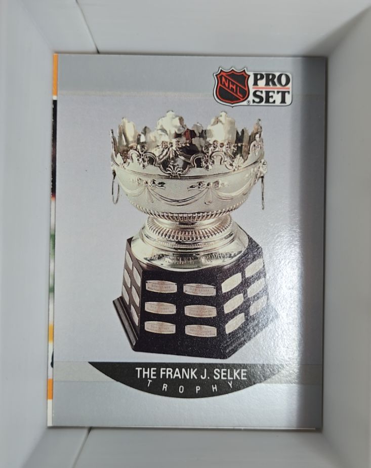 1990-91 Pro Set #389 The Frank J. Selke Trophy Rick Meagher — front