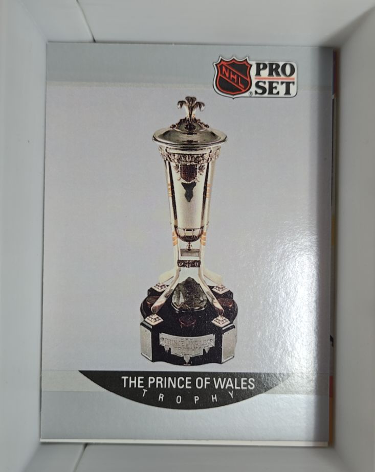 1990-91 Pro Set #393 The Prince of Wales Trophy Boston Bruins — front