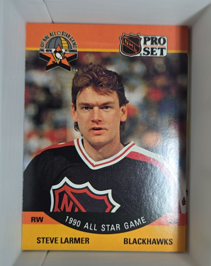1990-91 Pro Set #345 Steve Larmer — front