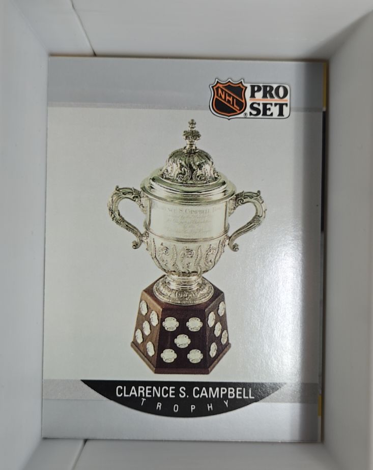 1990-91 Pro Set #392 Clarence S. Campbell Trophy — front