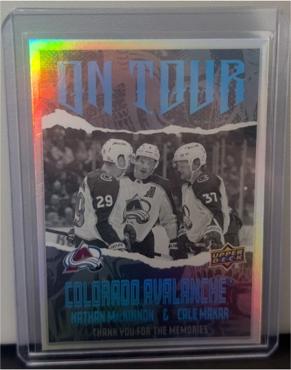2024-25 Upper Deck Series 2 #OT-2 Nathan MacKinnon / Cale Makar On Tour — front