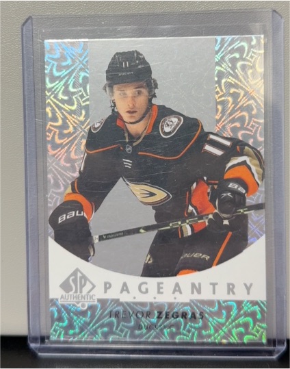 2022-23 Upper Deck SP Authentic #P-46 Trevor Zegras Pageantry Anaheim Ducks — front