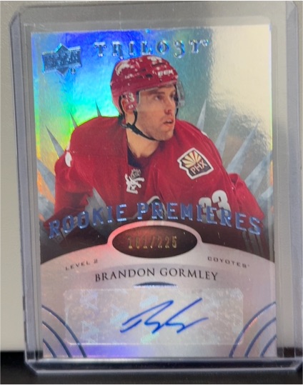 2014-15 Upper Deck Trilogy #143 Brandon Gormley Rookie Premieres Auto — front