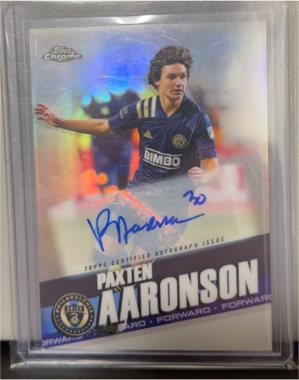 2022 Topps Chrome MLS #14 Paxten Aaronson — front