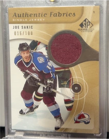 2005-06 SP Game Used Authentic Fabrics #AFJS Joe Sakic — front