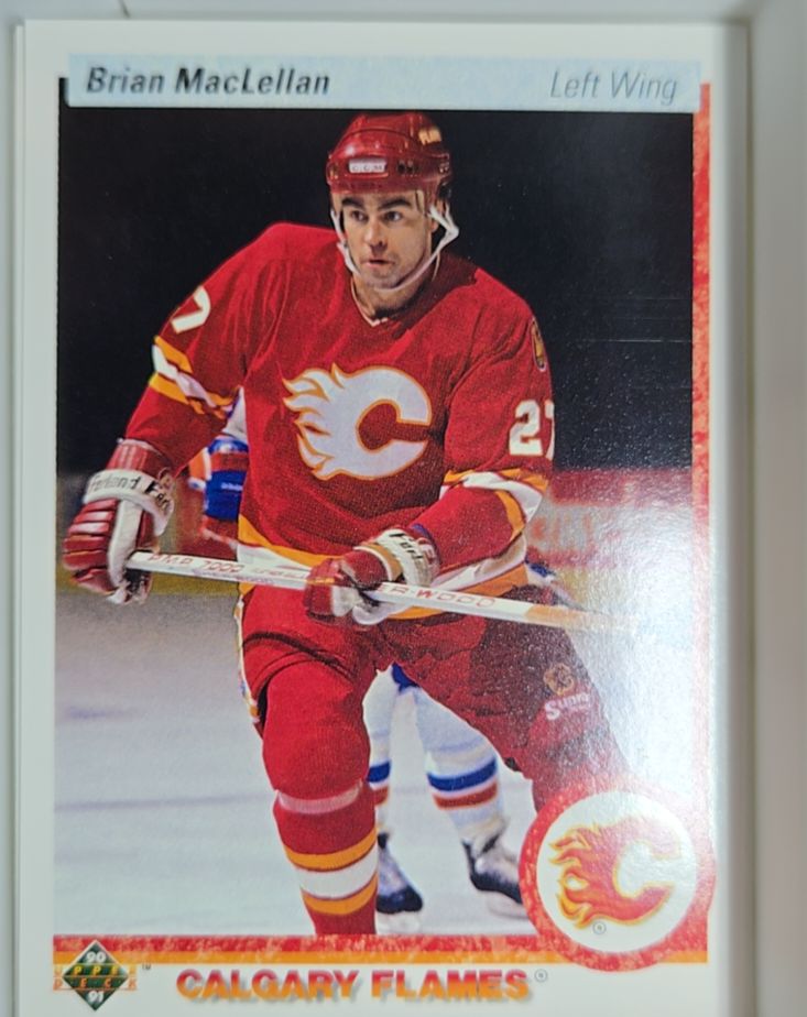 1990-91 Upper Deck #372 Brian MacLellan Calgary Flames — front