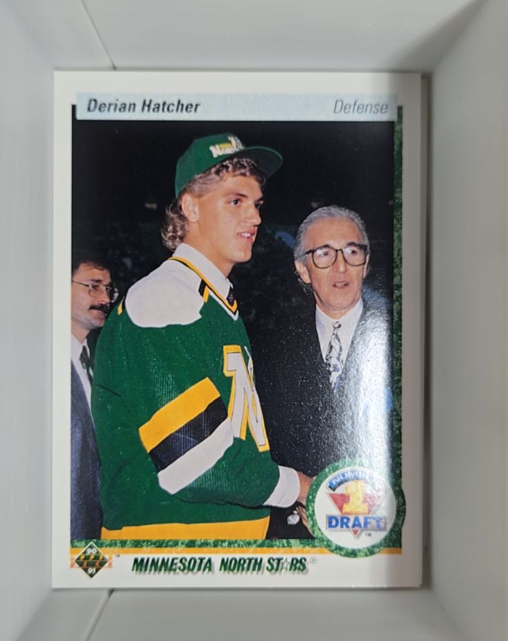1990-91 Upper Deck #359 Derian Hatcher Rookie Minnesota North Stars — front