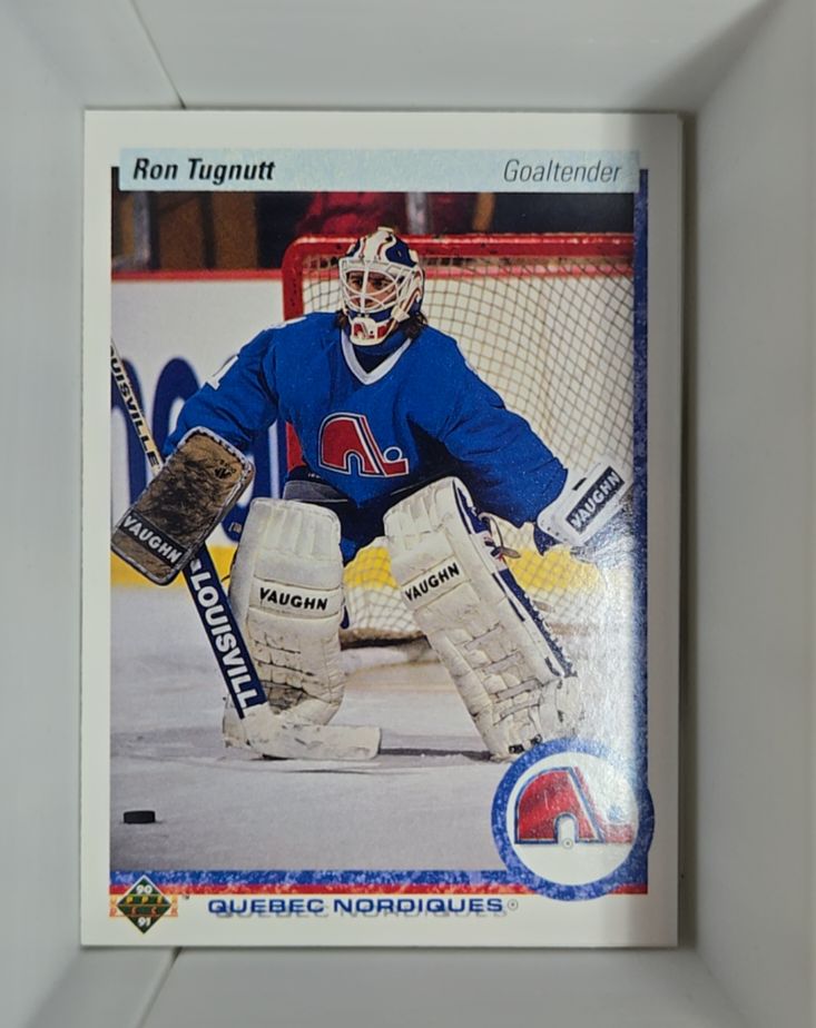 1990-91 Upper Deck #27 Ron Tugnutt Quebec Nordiques — front