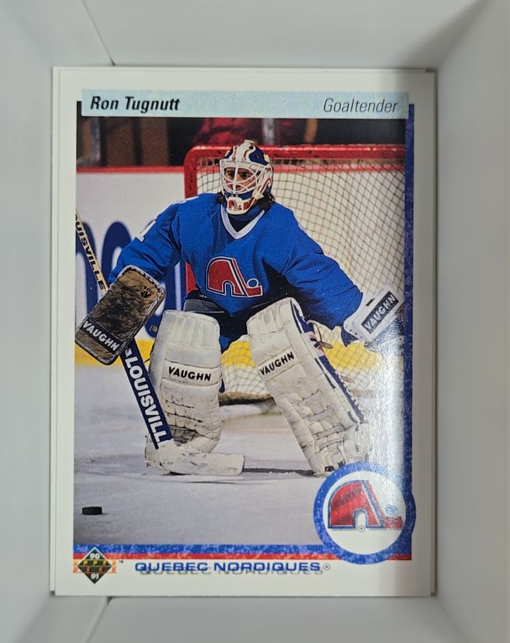 1990-91 Upper Deck #27 Ron Tugnutt Quebec Nordiques — front