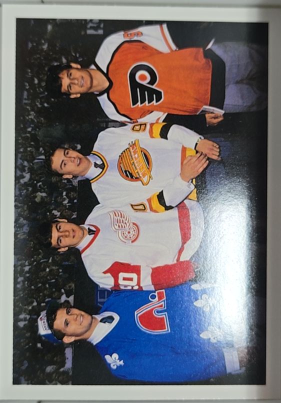1990-91 Upper Deck #351 Top Ten Draft Picks Checklist Owen Nolan, Keith Primeau, Petr Nedved, Mike Ricci — front