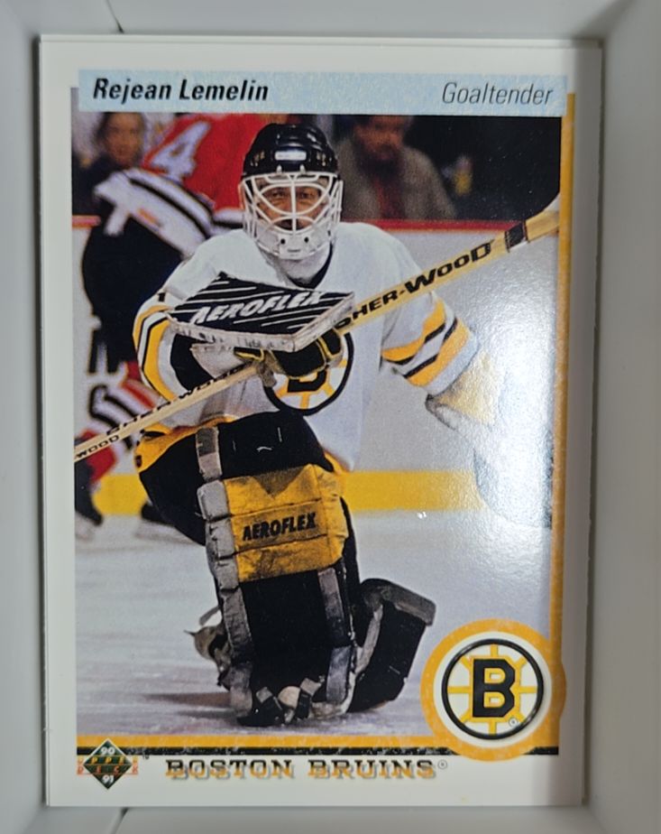 1990-91 Upper Deck #215 Rejean Lemelin — front