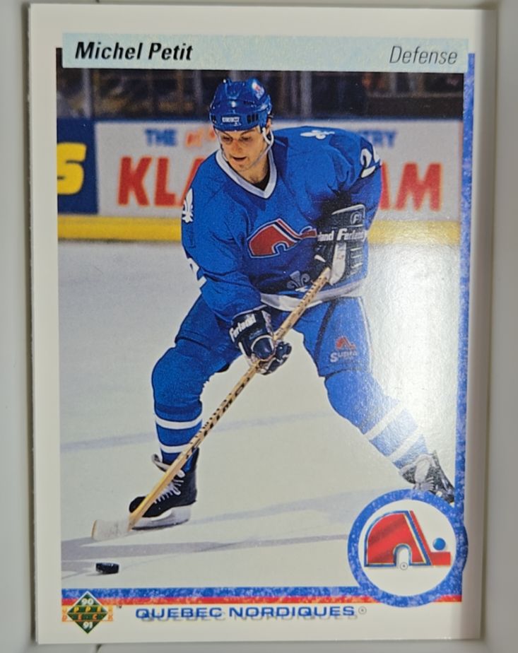 1990-91 Upper Deck #181 Michel Petit Quebec Nordiques — front
