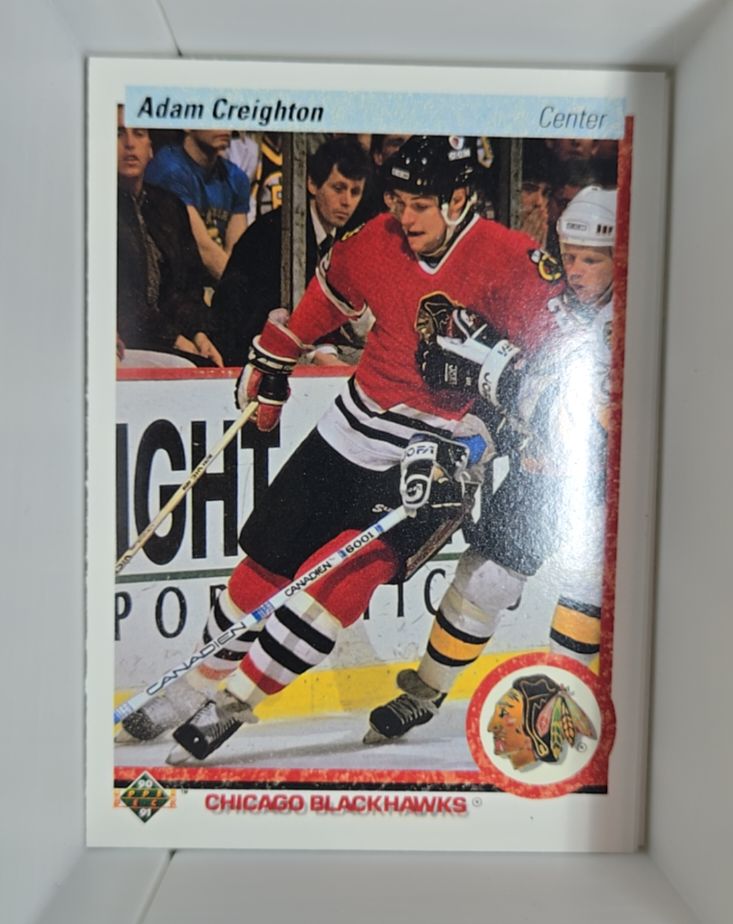 1990-91 Upper Deck #4 Adam Creighton Chicago Blackhawks — front