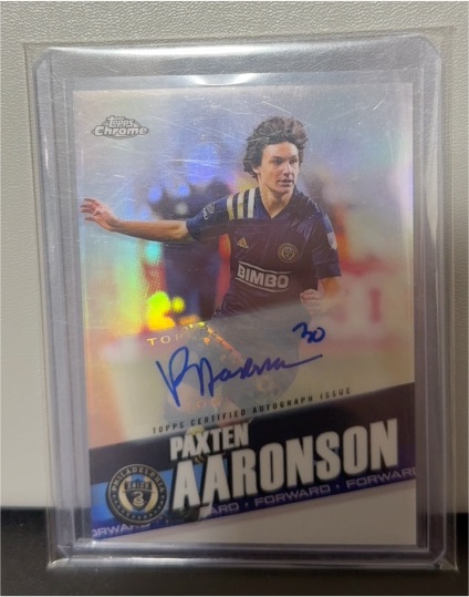 2022 Topps Chrome MLS #14 Paxten Aaronson — front