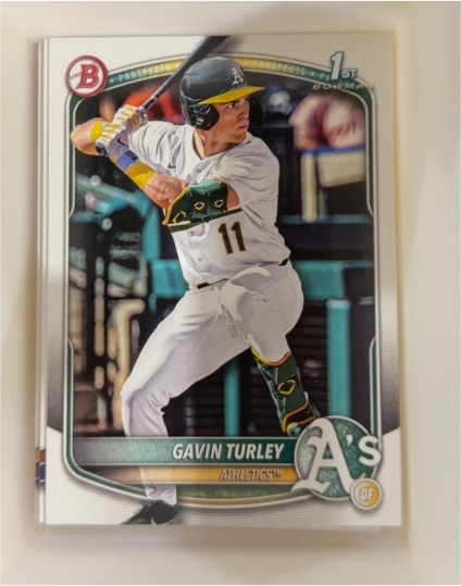 2025 Bowman Draft #BD-28 Gavin Turley — front