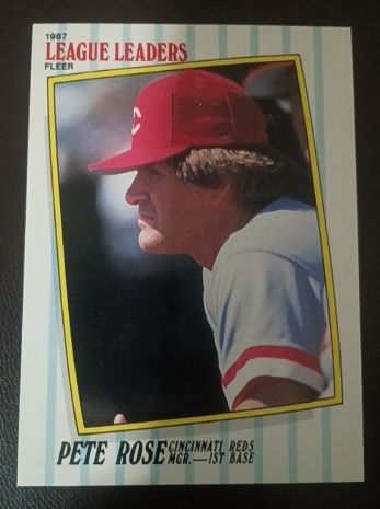 1987 Fleer League Leaders #37 Pete Rose — front