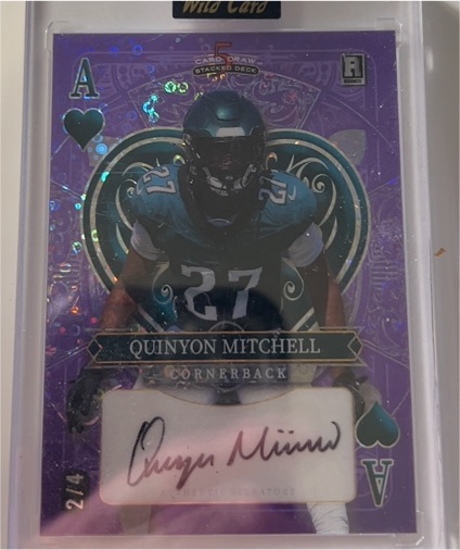 2024 Wild Card 5 Card Draw #2/4 Quinyon Mitchell — front
