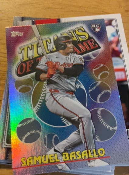 2026 Topps Series 1 #TOG-10 Samuel Basallo Titans of the Game — front